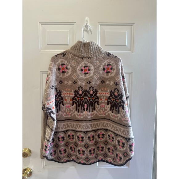 Anthropologie Sleeping On Snow Sz XS/S Fair Isle Sweater 1/2 Zip Pullover - Picture 3 of 6